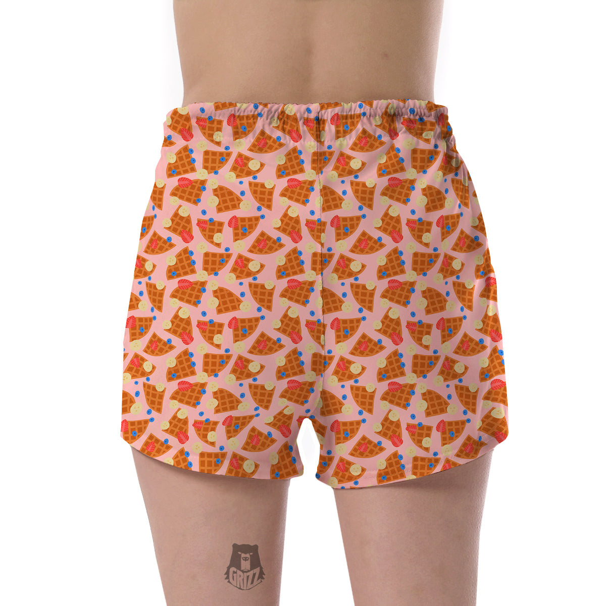 Waffle Print Cute Pattern Women's Shorts-grizzshop