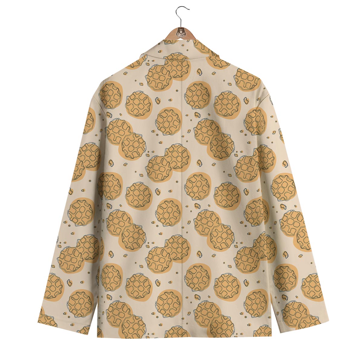 Waffle Print Pattern Men's Blazer-grizzshop