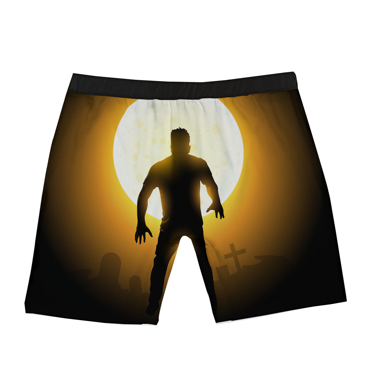 Walking Zombie Halloween Print Boxer Briefs-grizzshop