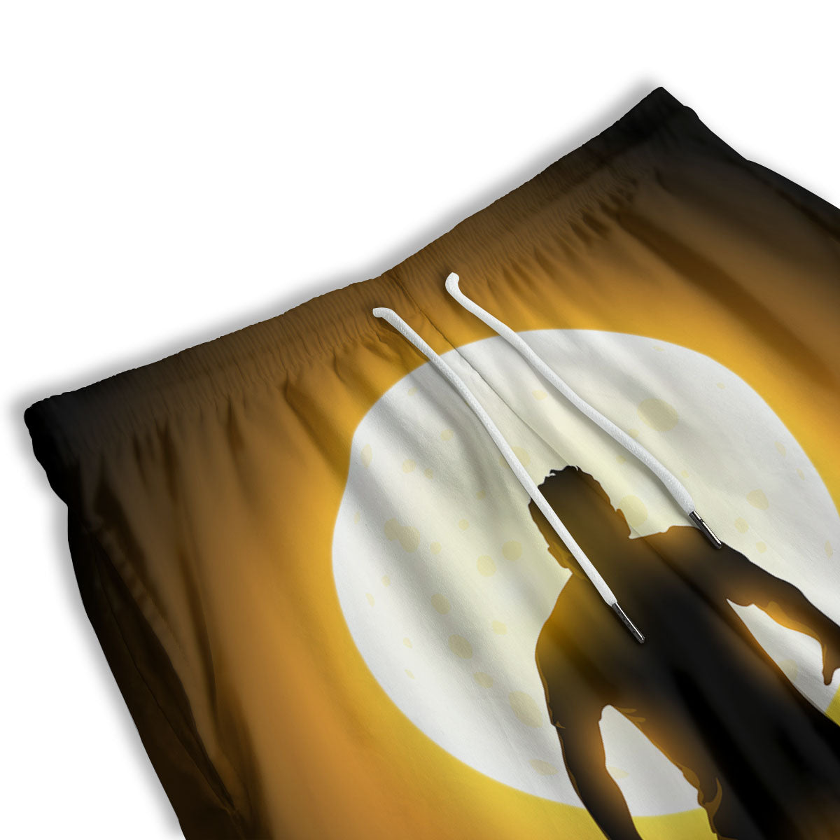 Walking Zombie Halloween Print Men's Athletic Shorts