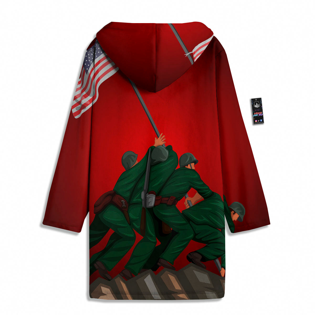 War Memorial American Print Men's Windbreaker Jacket-grizzshop