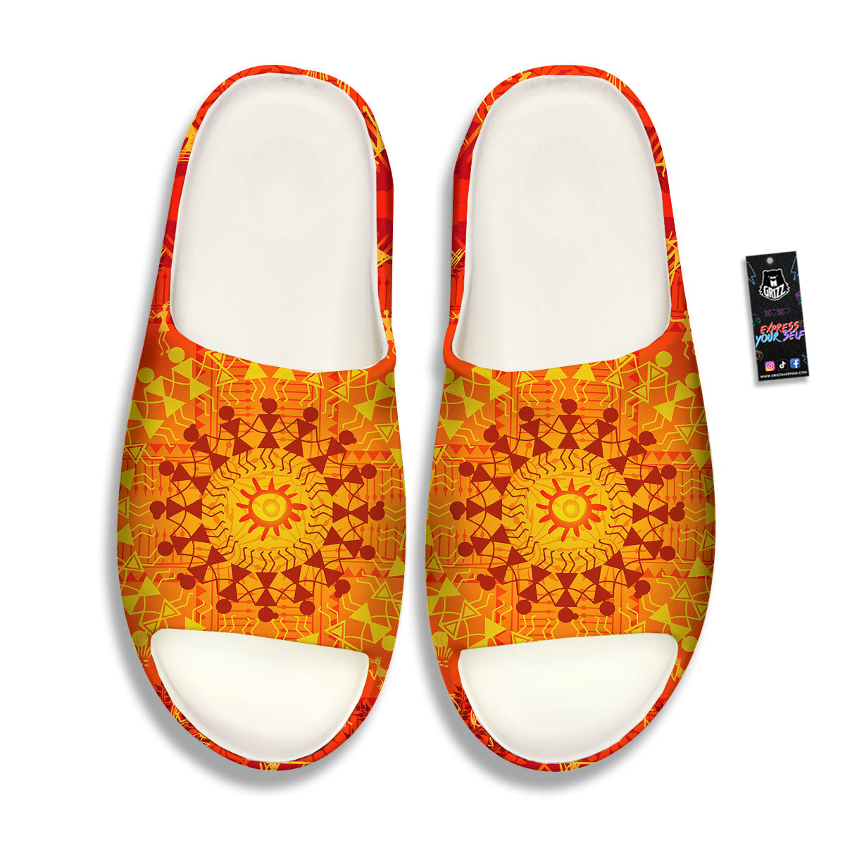 Warli Tribal Ancient Indian Print Sandals-grizzshop
