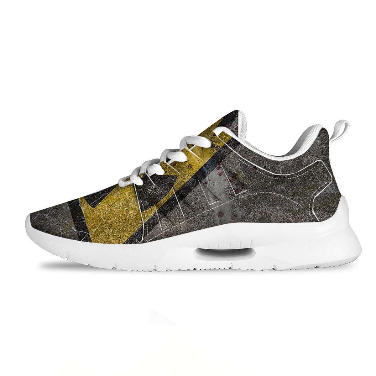 Warning Nuclear Symbol Print Tennis Shoes-grizzshop