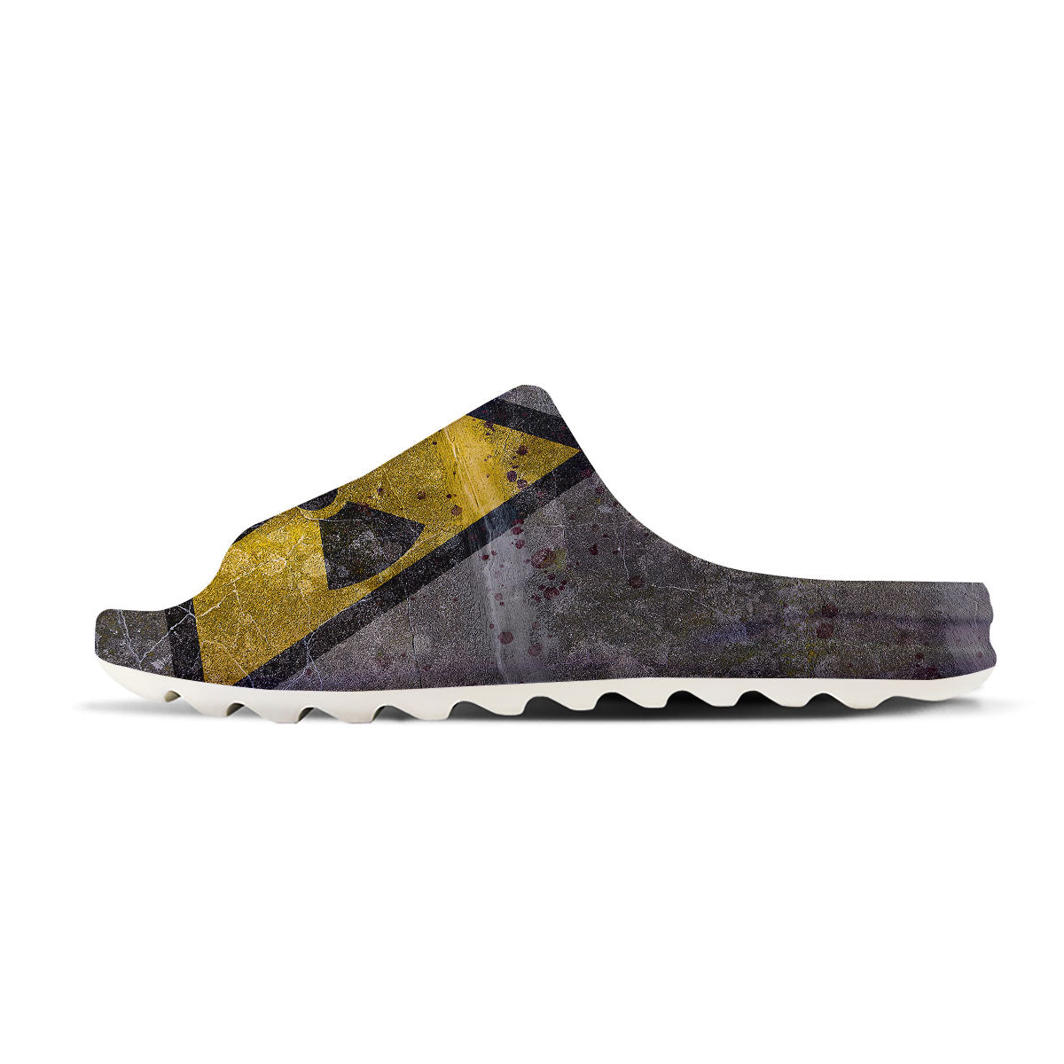 Warning Nuclear Symbol Print Sandals-grizzshop