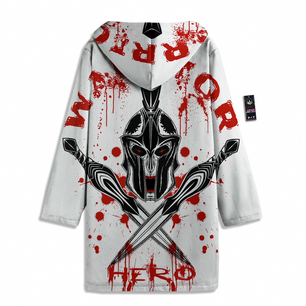 Warrior Bloody Spartan Print Men's Windbreaker Jacket