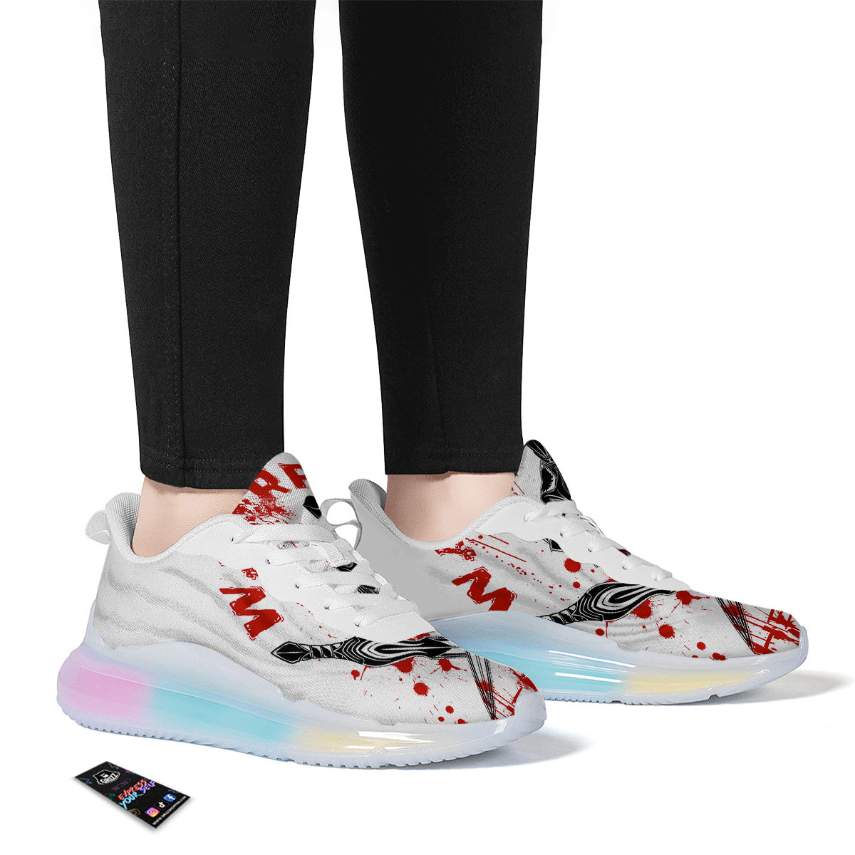 Warrior Bloody Spartan Print Running Sneakers-grizzshop