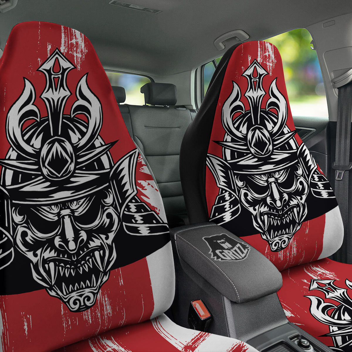 Warrior Japanese Samurai Print Car Seat Covers-grizzshop