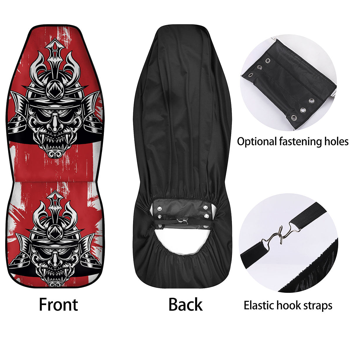 Warrior Japanese Samurai Print Car Seat Covers-grizzshop