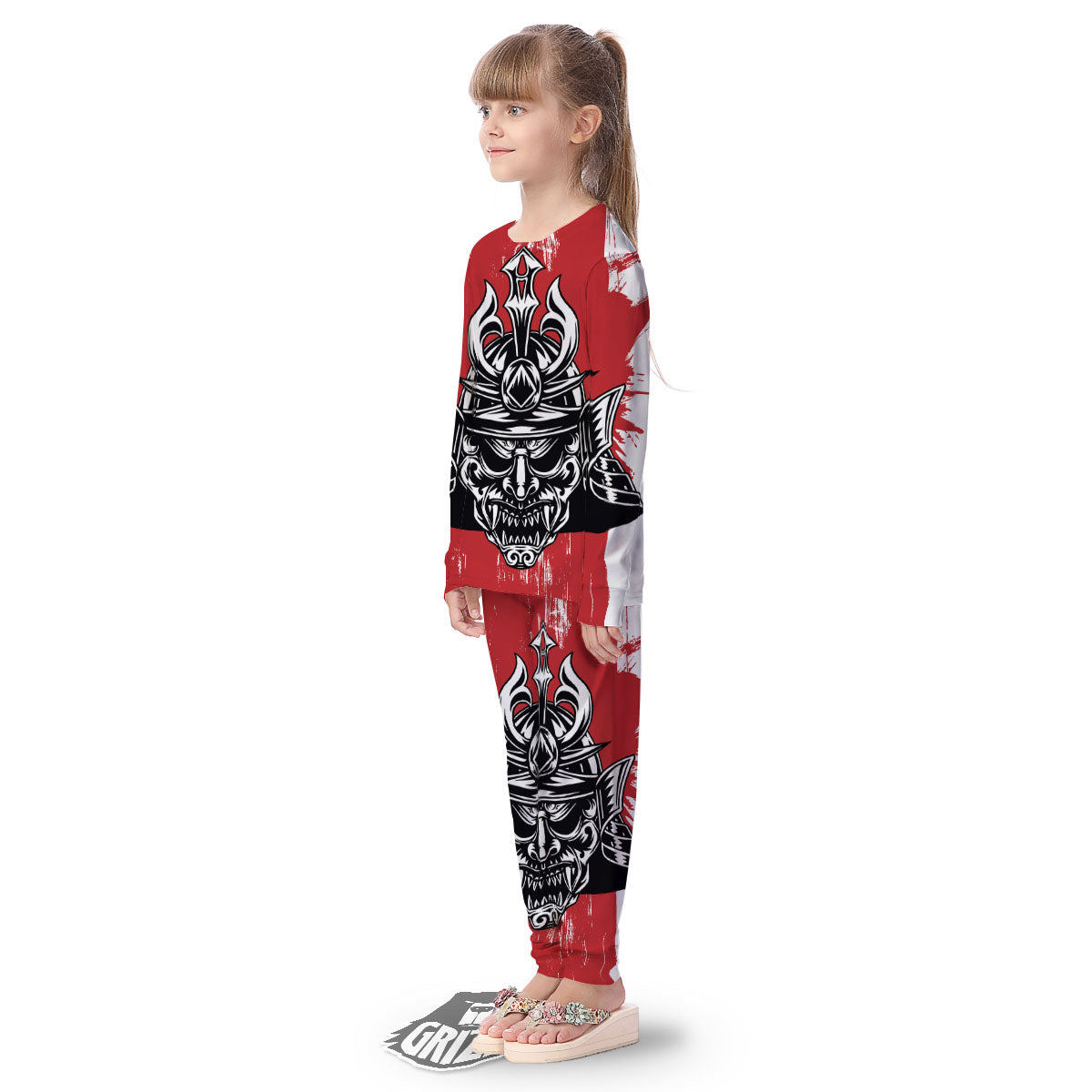 Warrior Japanese Samurai Print Kid's Pajamas-grizzshop