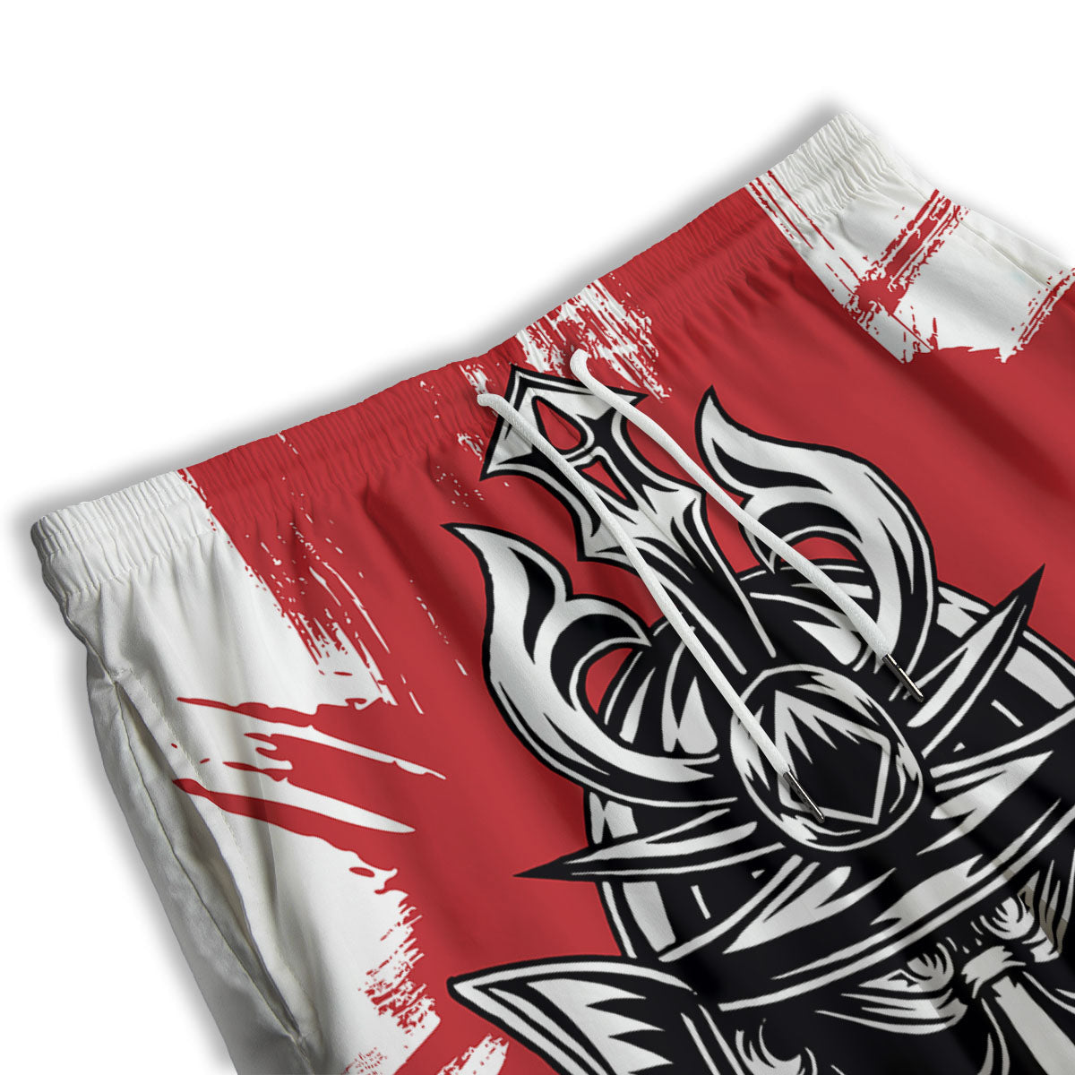 Warrior Japanese Samurai Print Men's Athletic Shorts