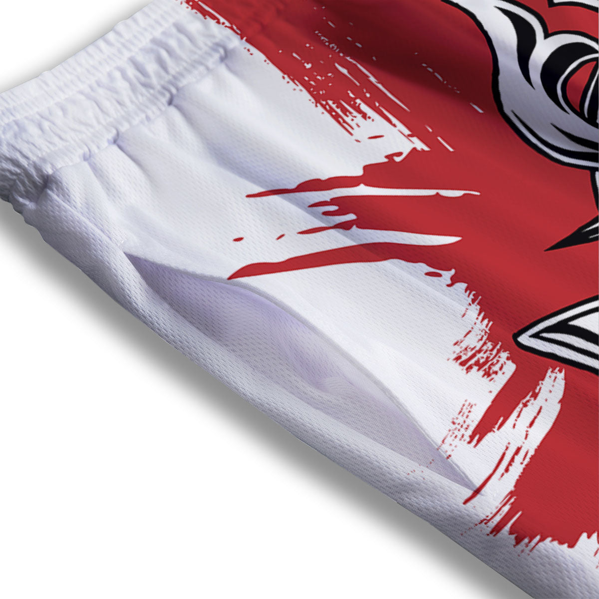 Warrior Japanese Samurai Print Mesh Shorts