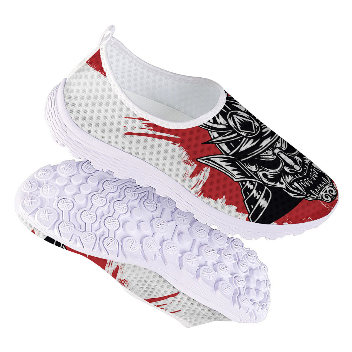 Warrior Japanese Samurai Print Nurse Shoes-grizzshop