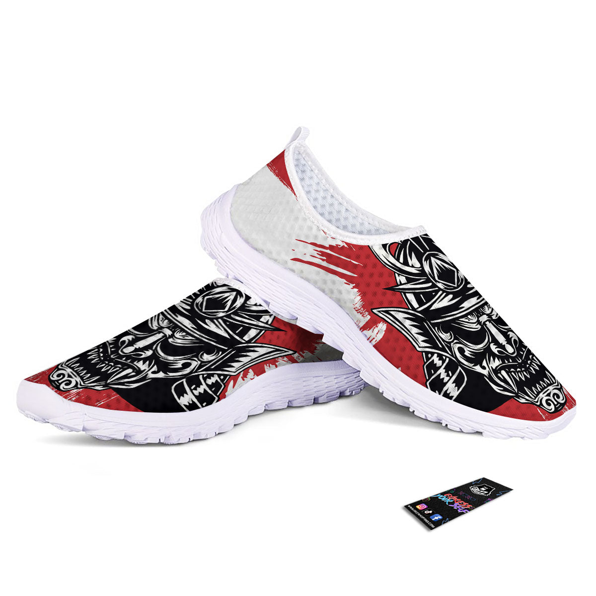 Warrior Japanese Samurai Print Nurse Shoes-grizzshop
