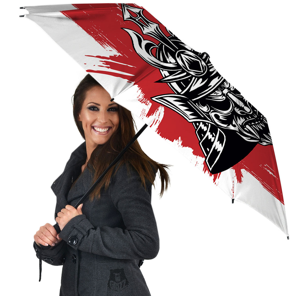 Warrior Japanese Samurai Print Umbrella-grizzshop