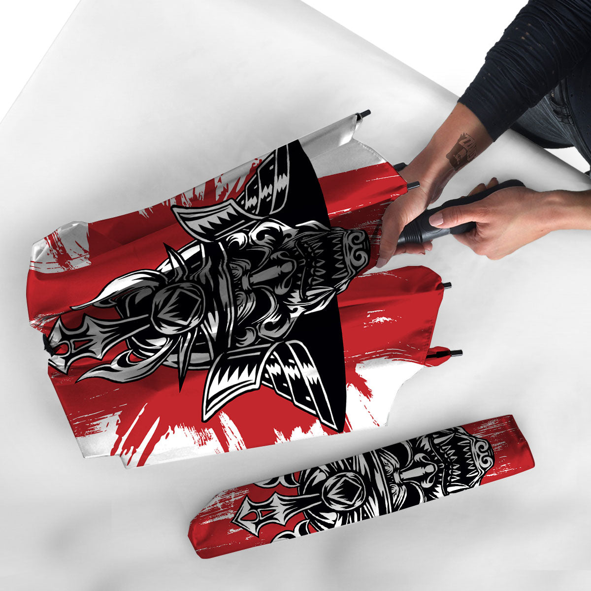 Warrior Japanese Samurai Print Umbrella-grizzshop