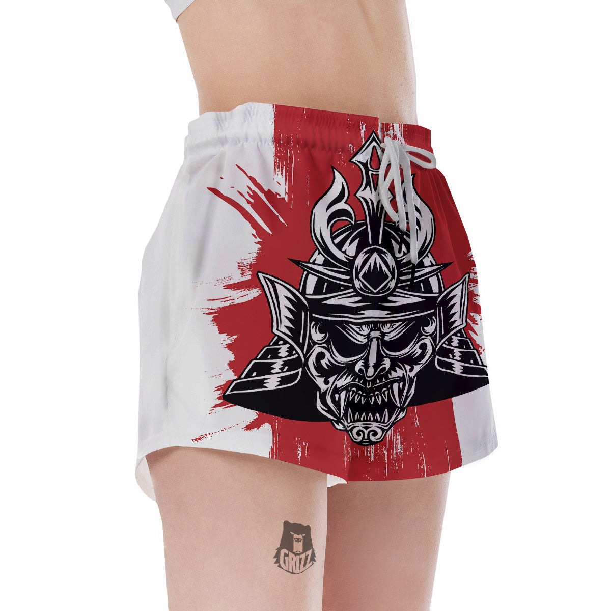 Warrior Japanese Samurai Print Women's Shorts-grizzshop