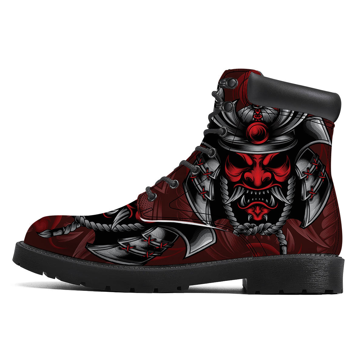 Warrior Mask Japanese Print Boots-grizzshop