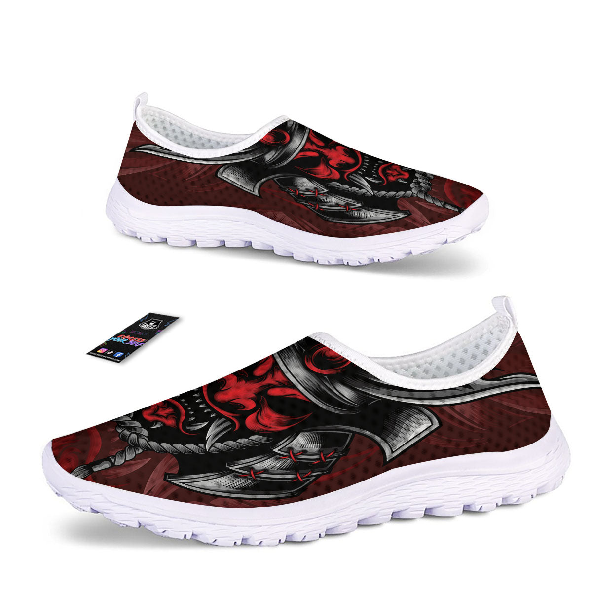 Warrior Mask Japanese Print Nurse Shoes-grizzshop