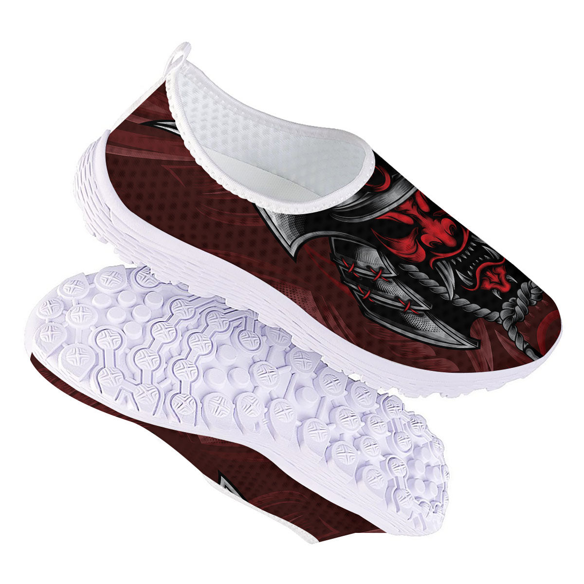 Warrior Mask Japanese Print Nurse Shoes-grizzshop
