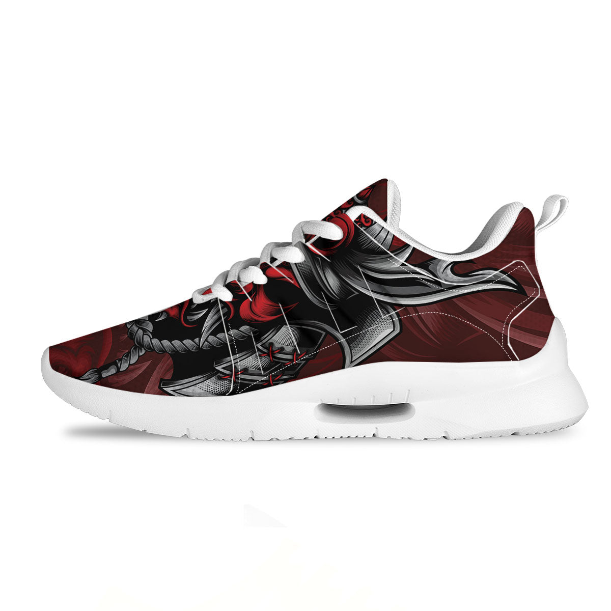 Warrior Mask Japanese Print Tennis Shoes-grizzshop