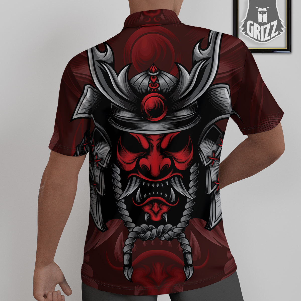 Warrior Mask Japanese Print Untucked Shirts-grizzshop