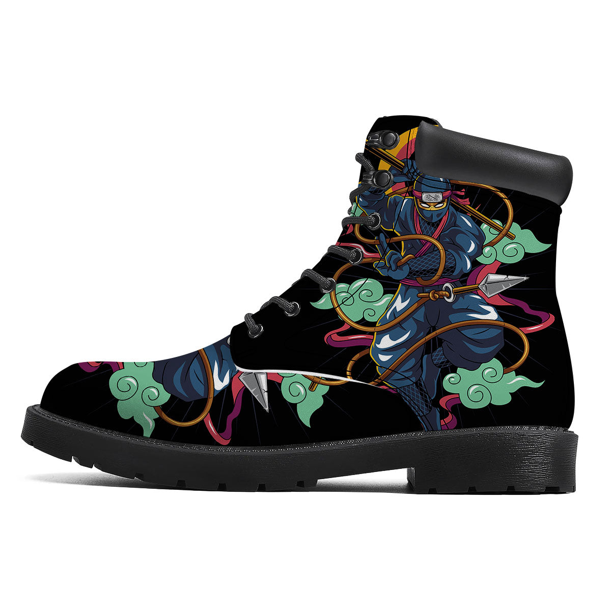 Warrior Ninja Print Boots-grizzshop