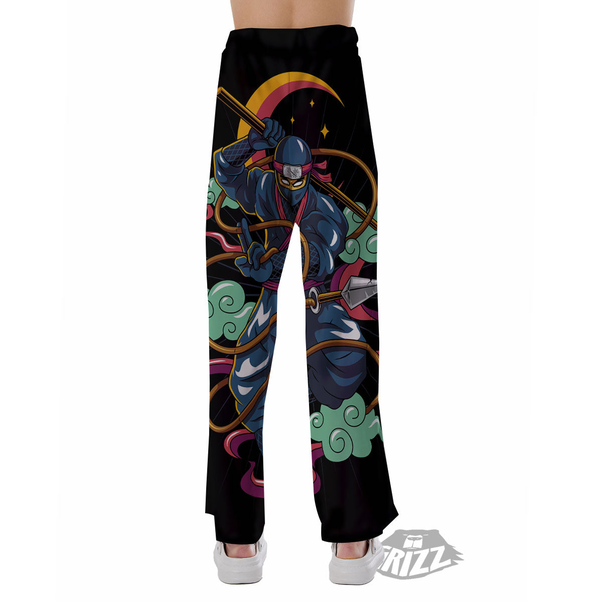 Warrior Ninja Print Pajama Pants-grizzshop