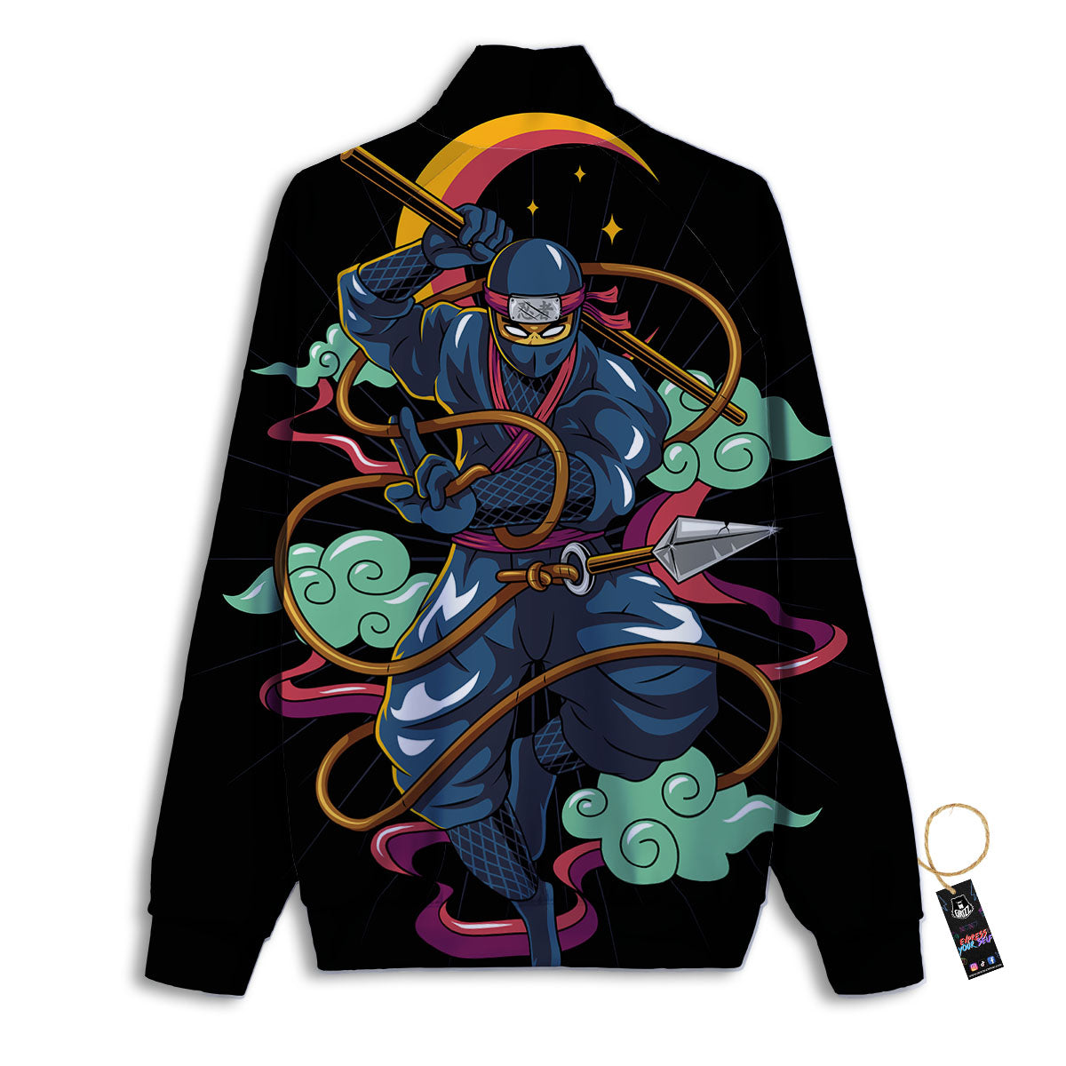 Warrior Ninja Print Track Jacket-grizzshop