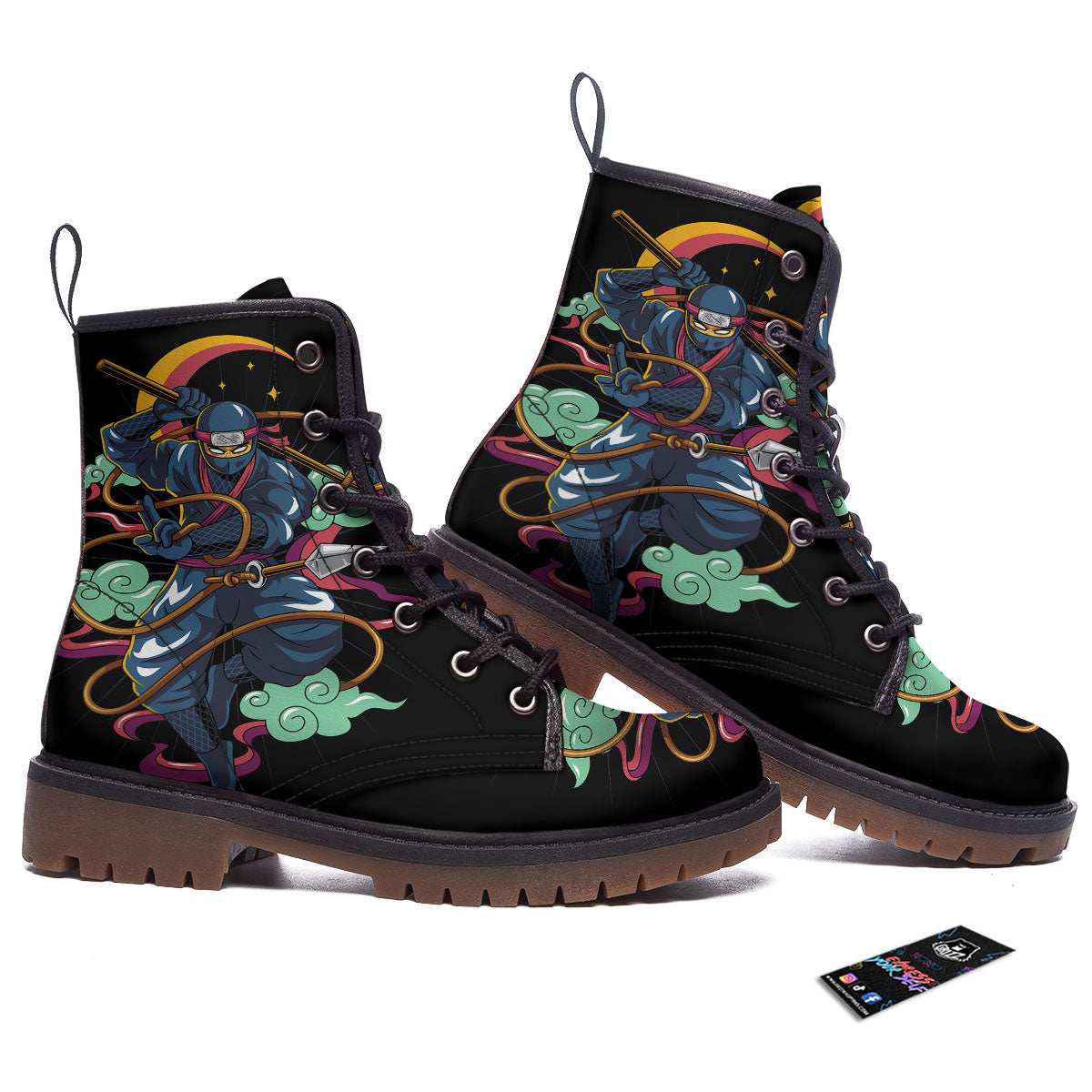 Warrior Ninja Print Work Boots-grizzshop