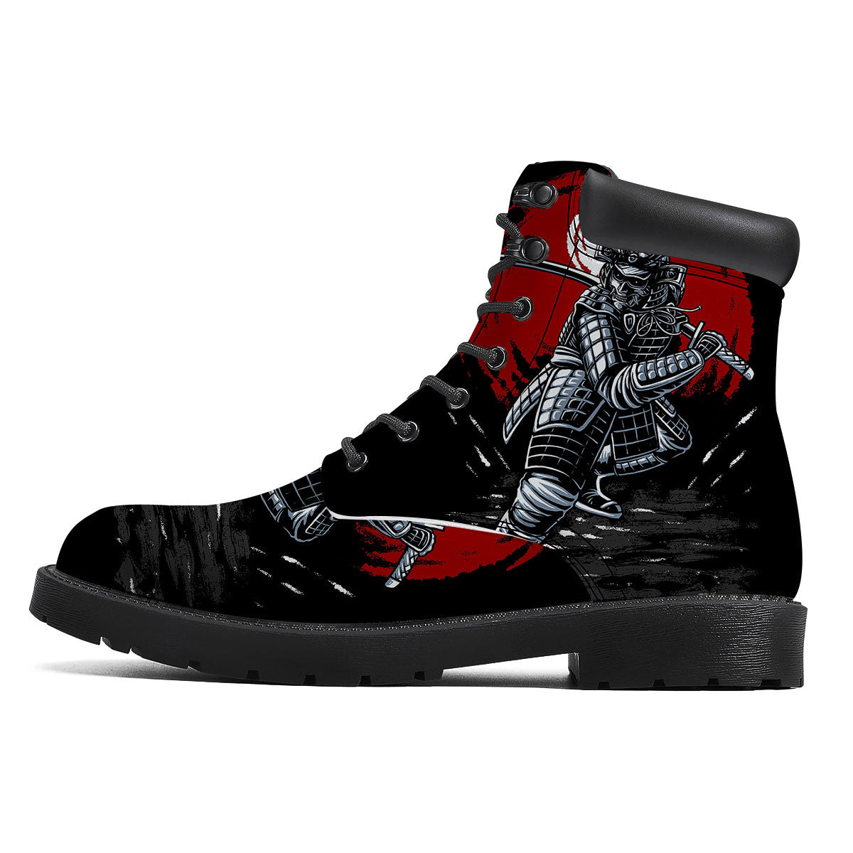 Warrior Samurai Dark Print Boots-grizzshop