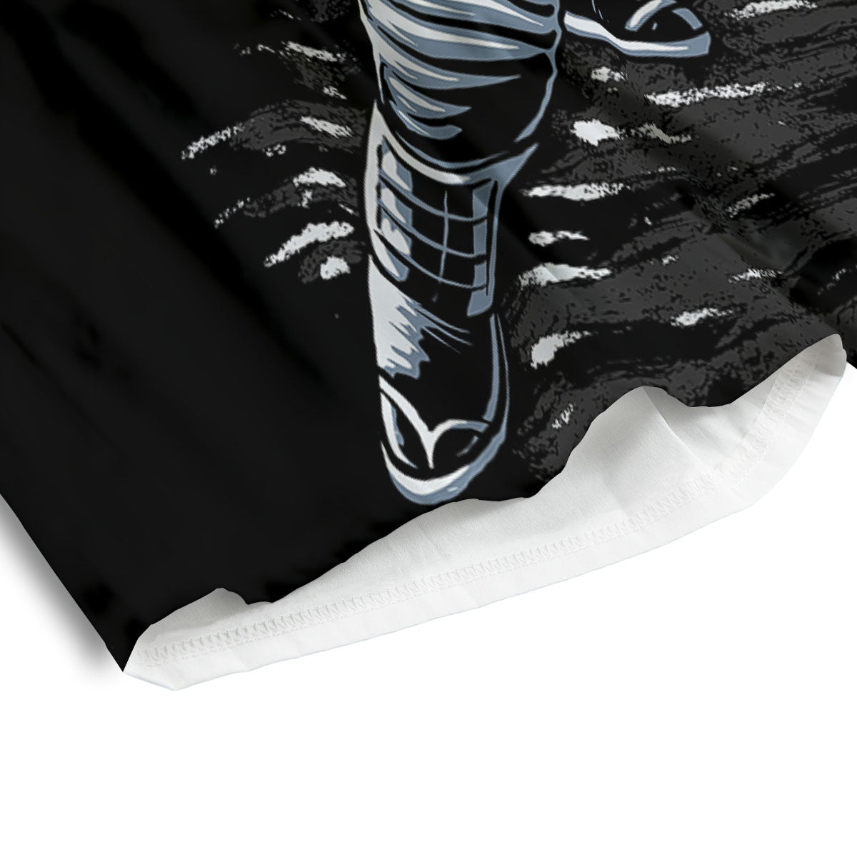 Wave Mardi Gras Print Pattern Men's Athletic Shorts