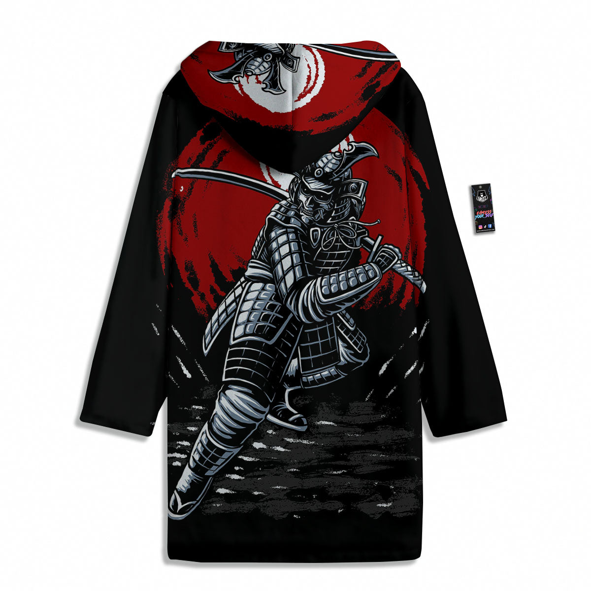 Warrior Samurai Dark Print Men's Windbreaker Jacket-grizzshop