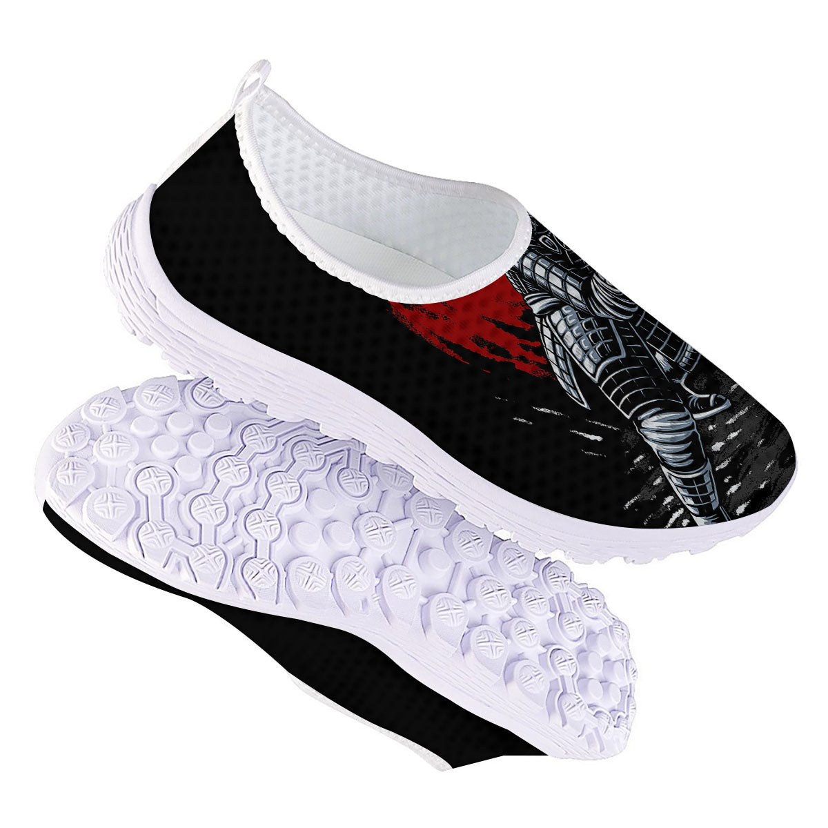 Warrior Samurai Dark Print Nurse Shoes-grizzshop