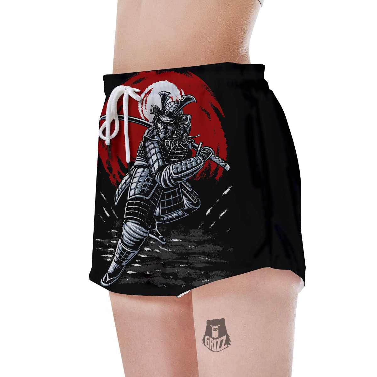 Warrior Samurai Dark Print Women's Shorts-grizzshop