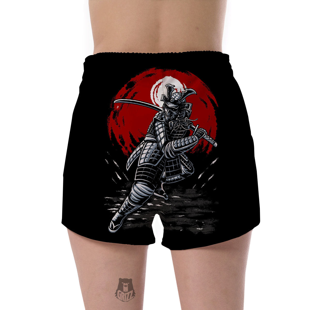 Warrior Samurai Dark Print Women's Shorts-grizzshop