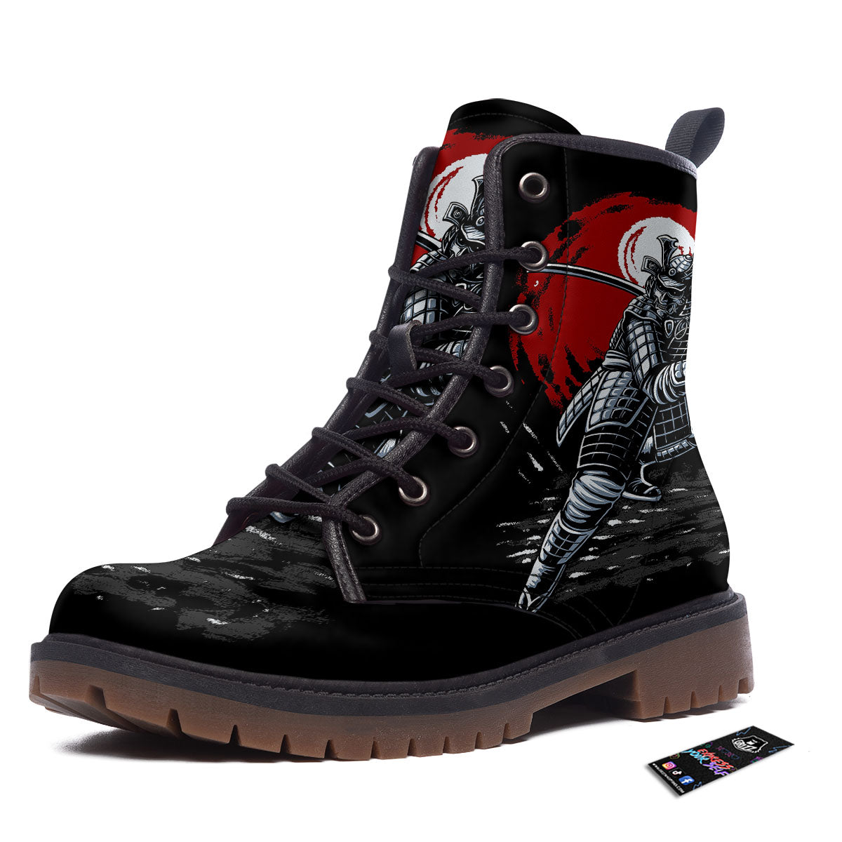 Warrior Samurai Dark Print Work Boots-grizzshop