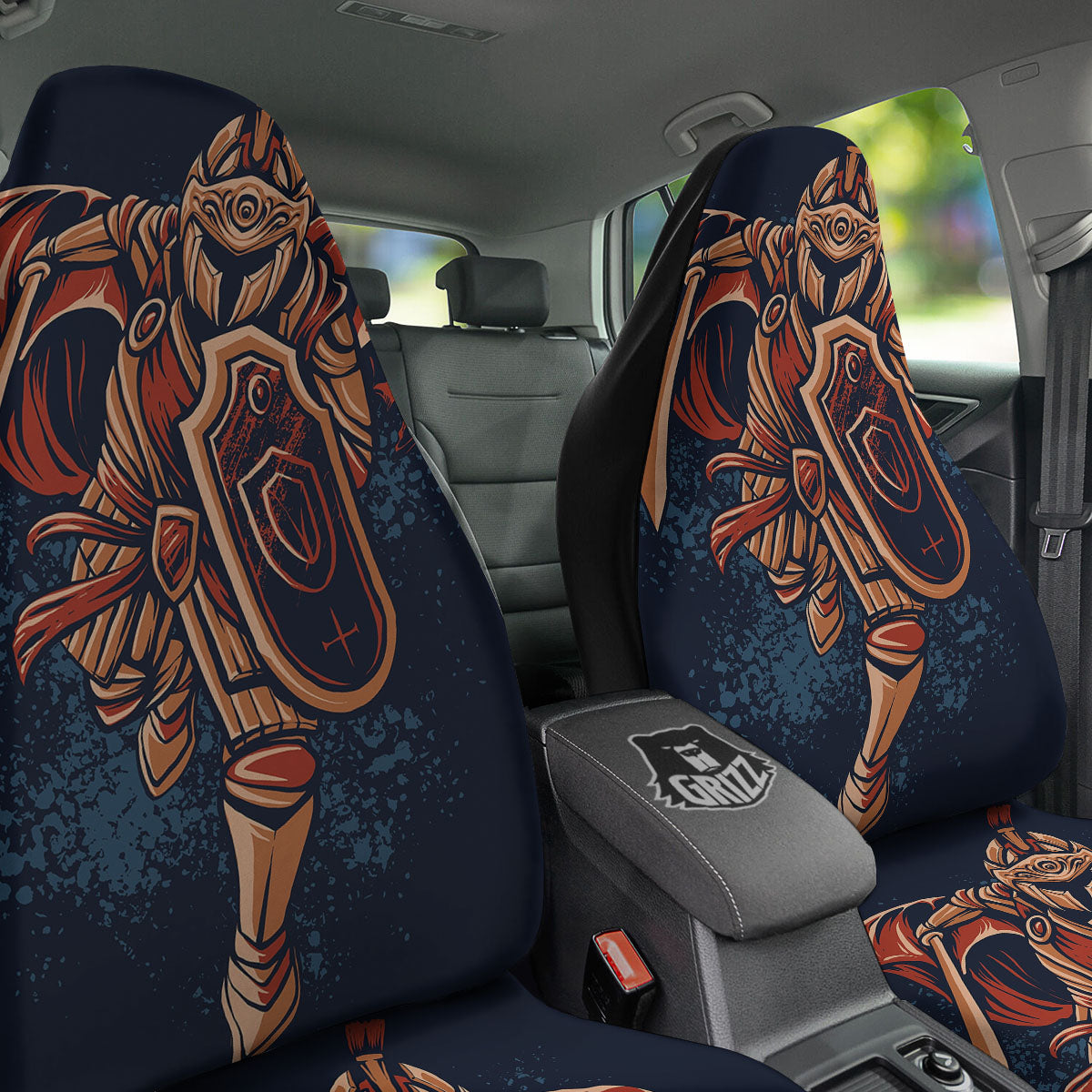 Warrior Spartan Print Car Seat Covers-grizzshop