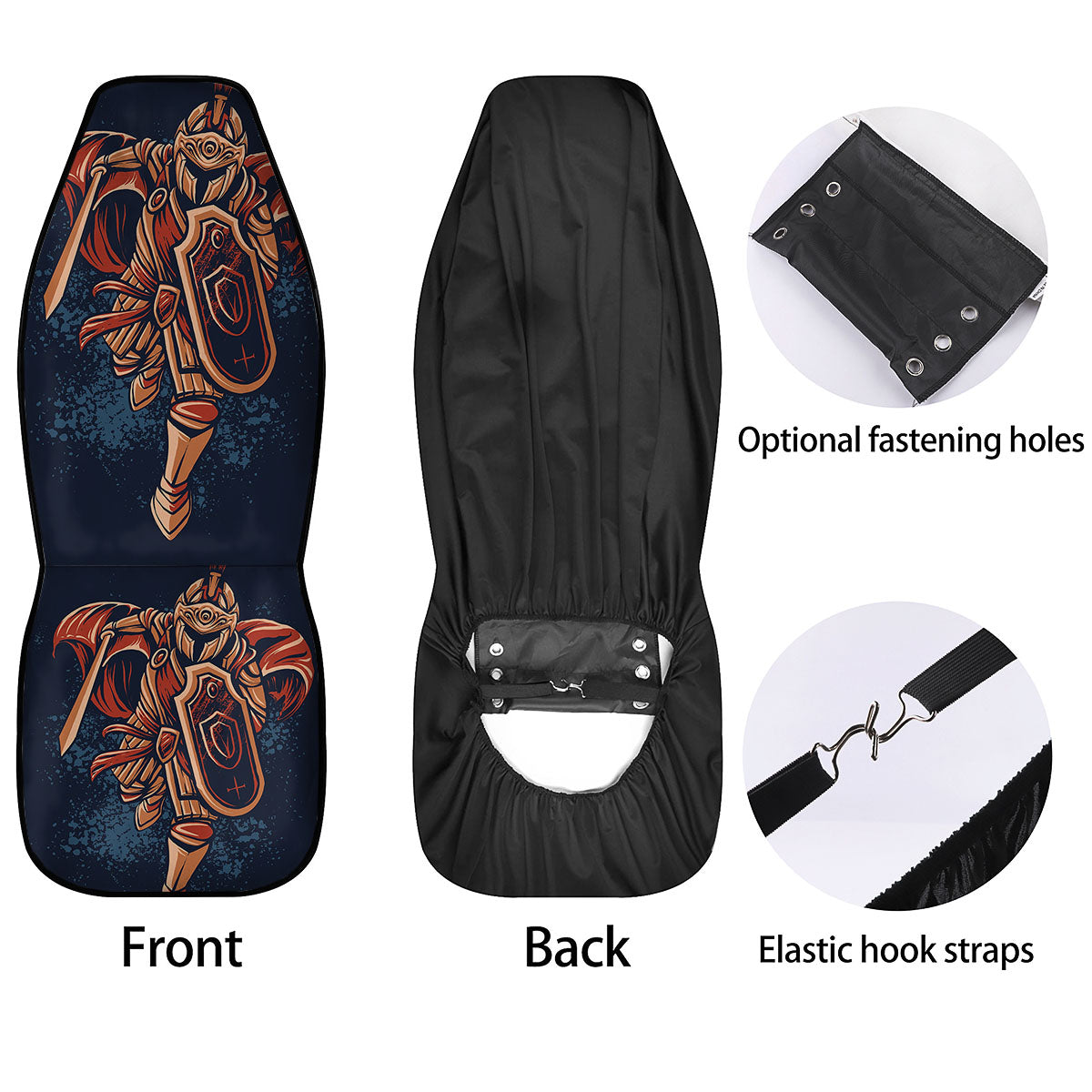 Warrior Spartan Print Car Seat Covers-grizzshop