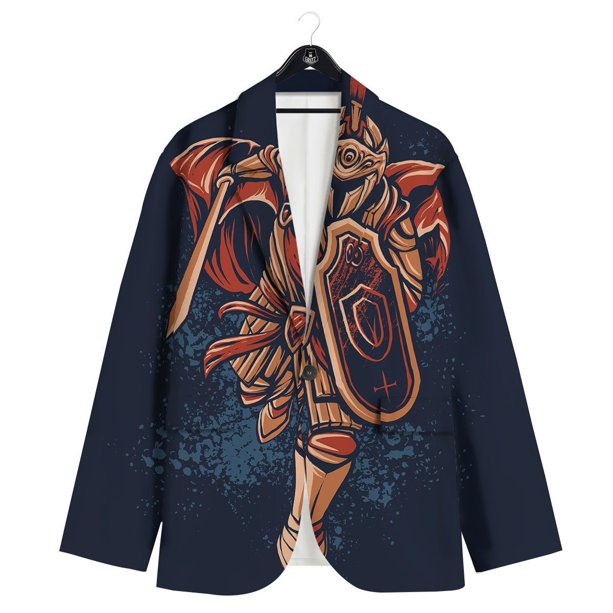Warrior Spartan Print Men's Sport Coat-grizzshop