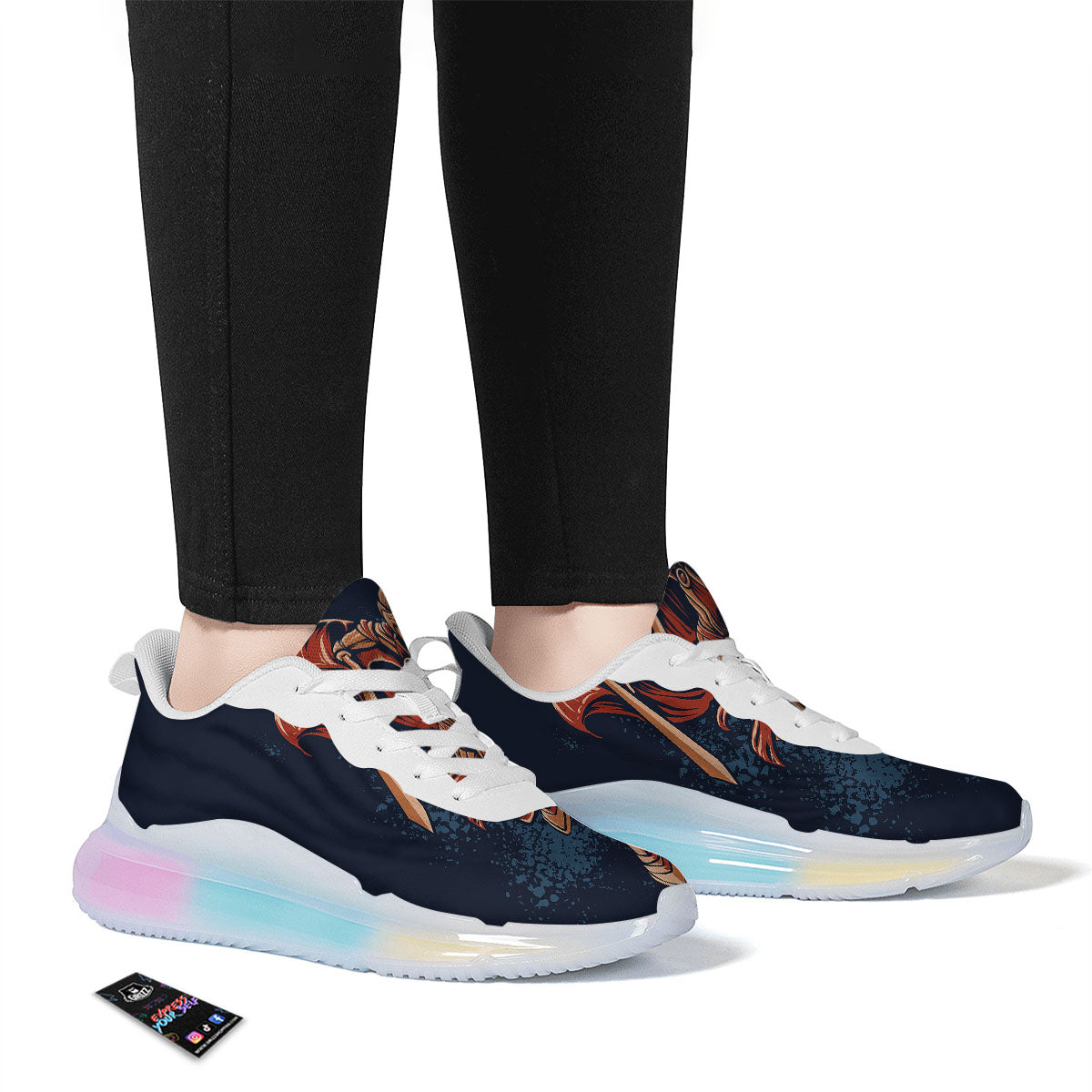 Warrior Spartan Print Running Sneakers-grizzshop