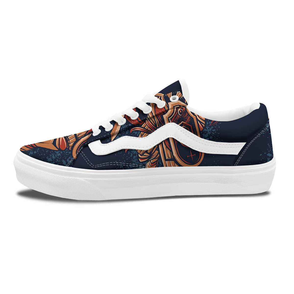 Warrior Spartan Print Skate Shoes-grizzshop