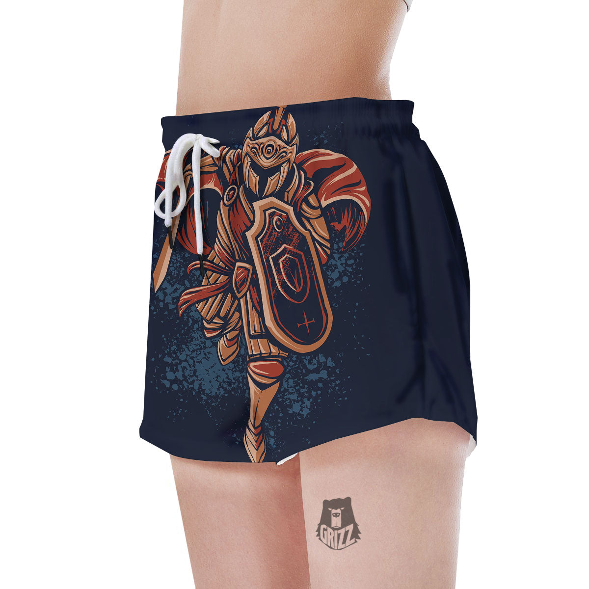Warrior Spartan Print Women's Shorts-grizzshop
