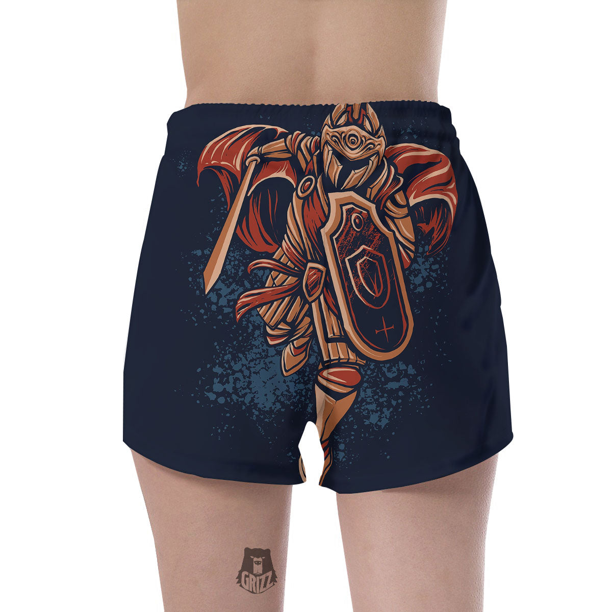 Warrior Spartan Print Women's Shorts-grizzshop
