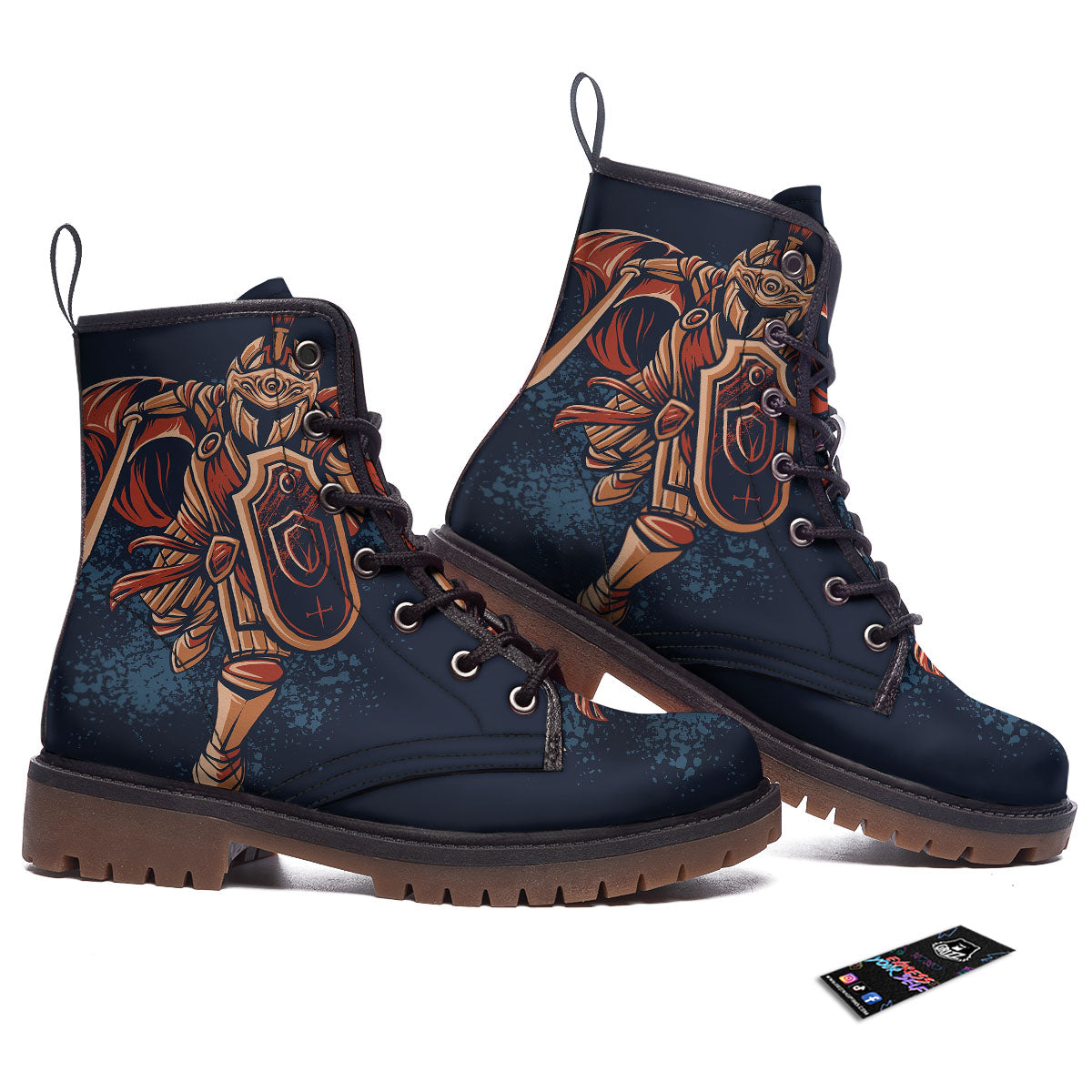 Warrior Spartan Print Work Boots-grizzshop