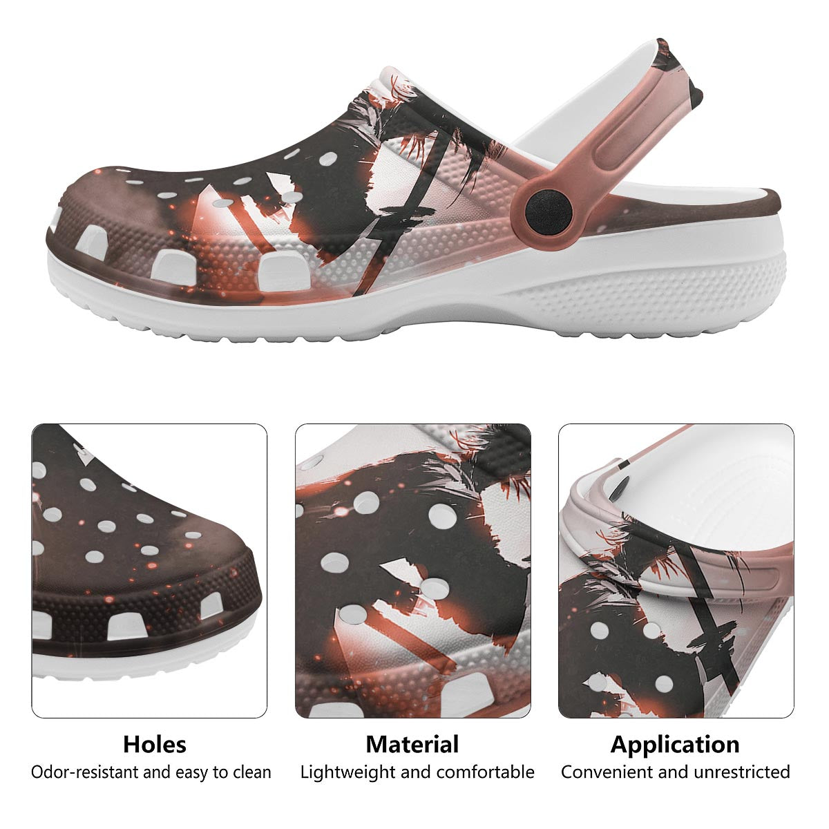Warrior Sunset Samurai Print Clog-grizzshop
