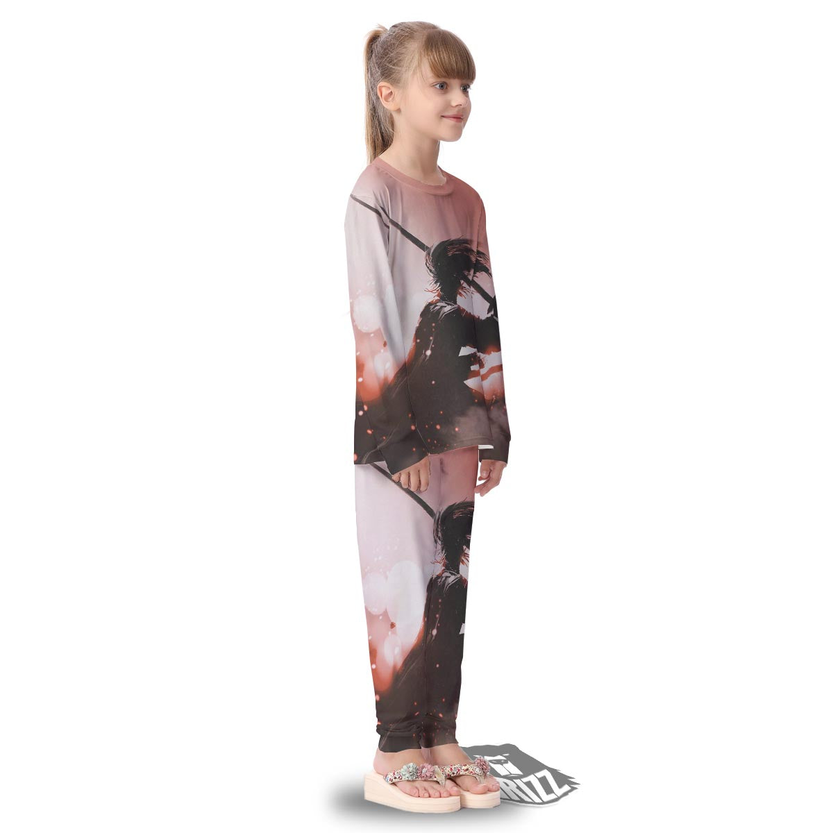 Warrior Sunset Samurai Print Kid's Pajamas-grizzshop