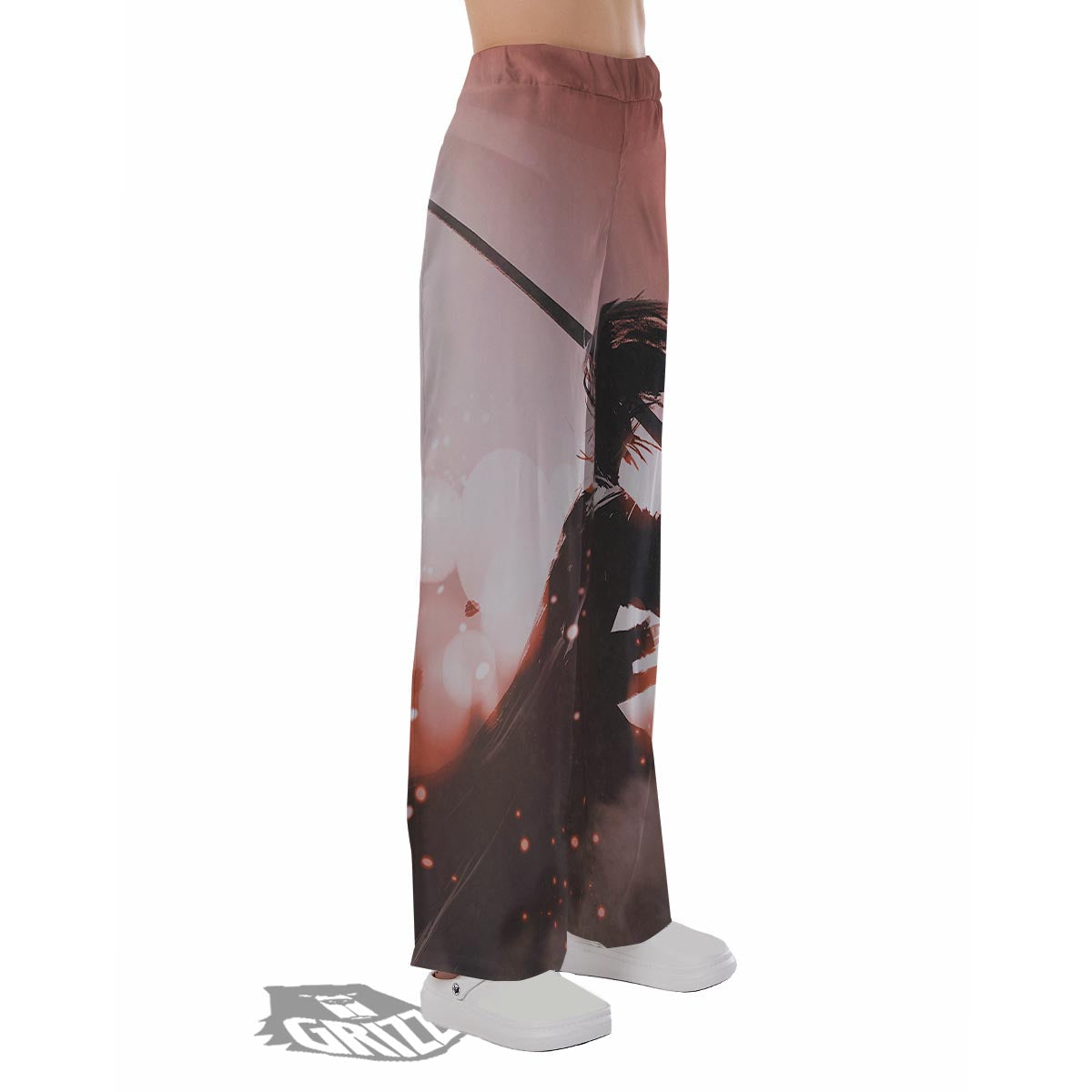 Warrior Sunset Samurai Print Pajama Pants-grizzshop