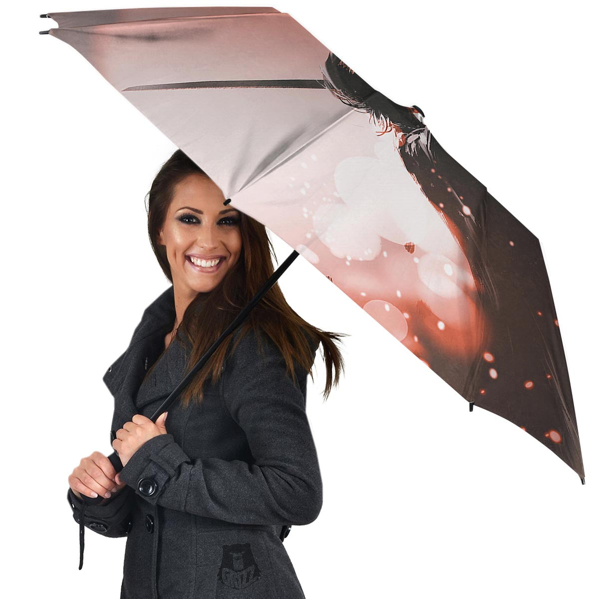 Warrior Sunset Samurai Print Umbrella-grizzshop