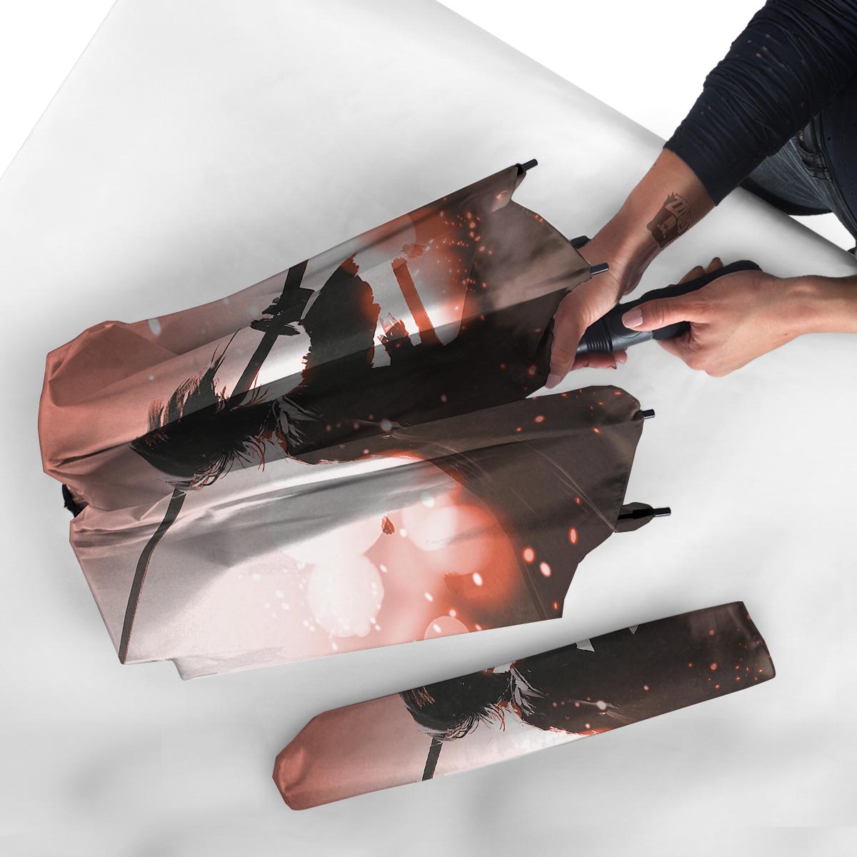 Warrior Sunset Samurai Print Umbrella-grizzshop