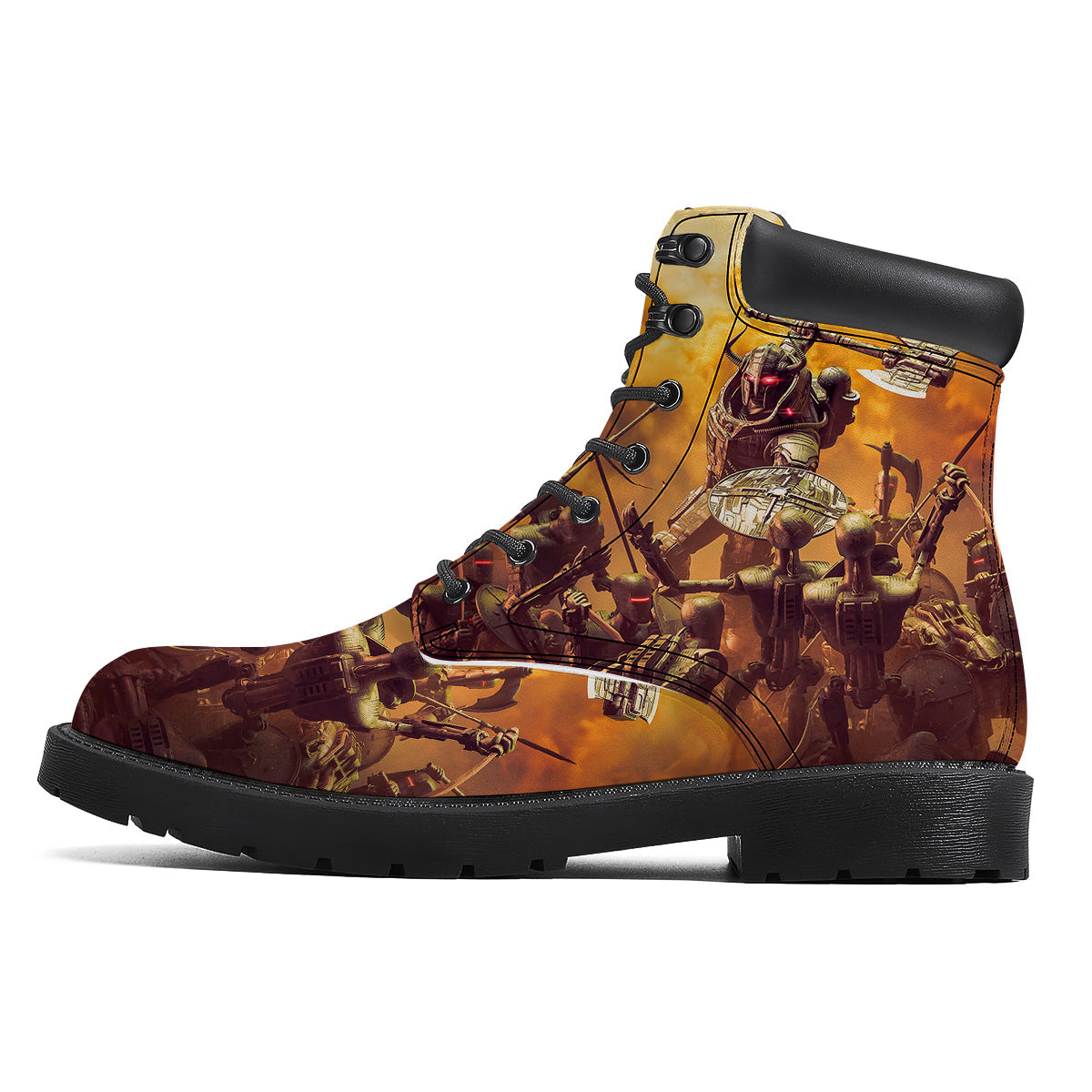 Warrior Viking Machine Print Boots-grizzshop